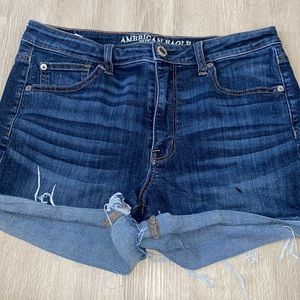 American eagle high waisted jean shorts